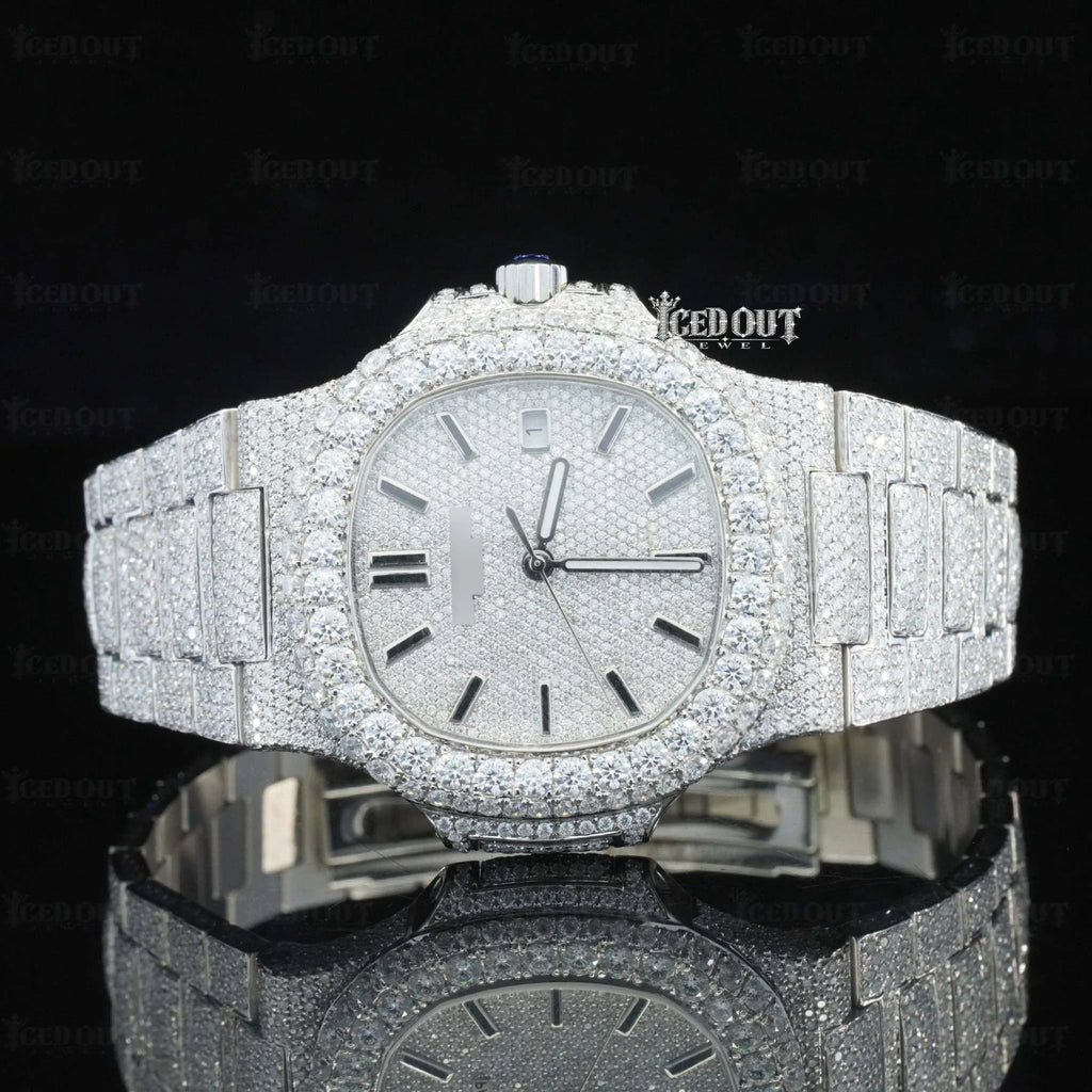 Moissanite Nautilus Patek Philippe Watch for Mens