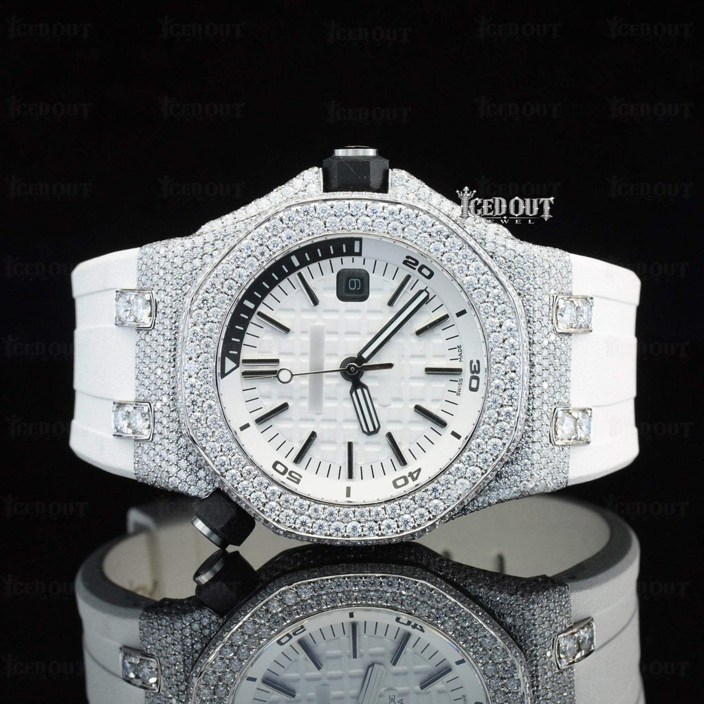 Moissanite AP Watch Rubber Band for Men
