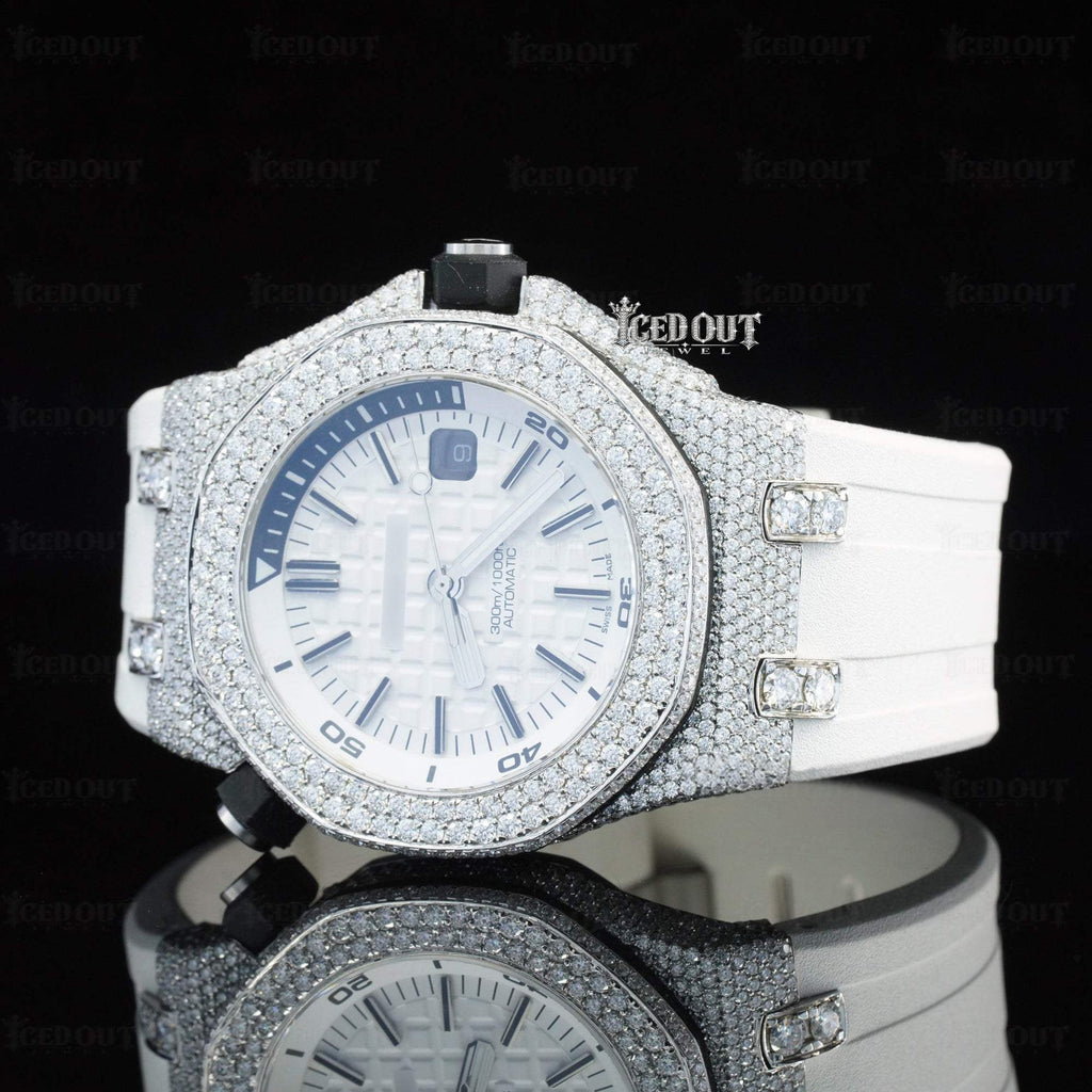 Moissanite AP Watch Rubber Band for Men