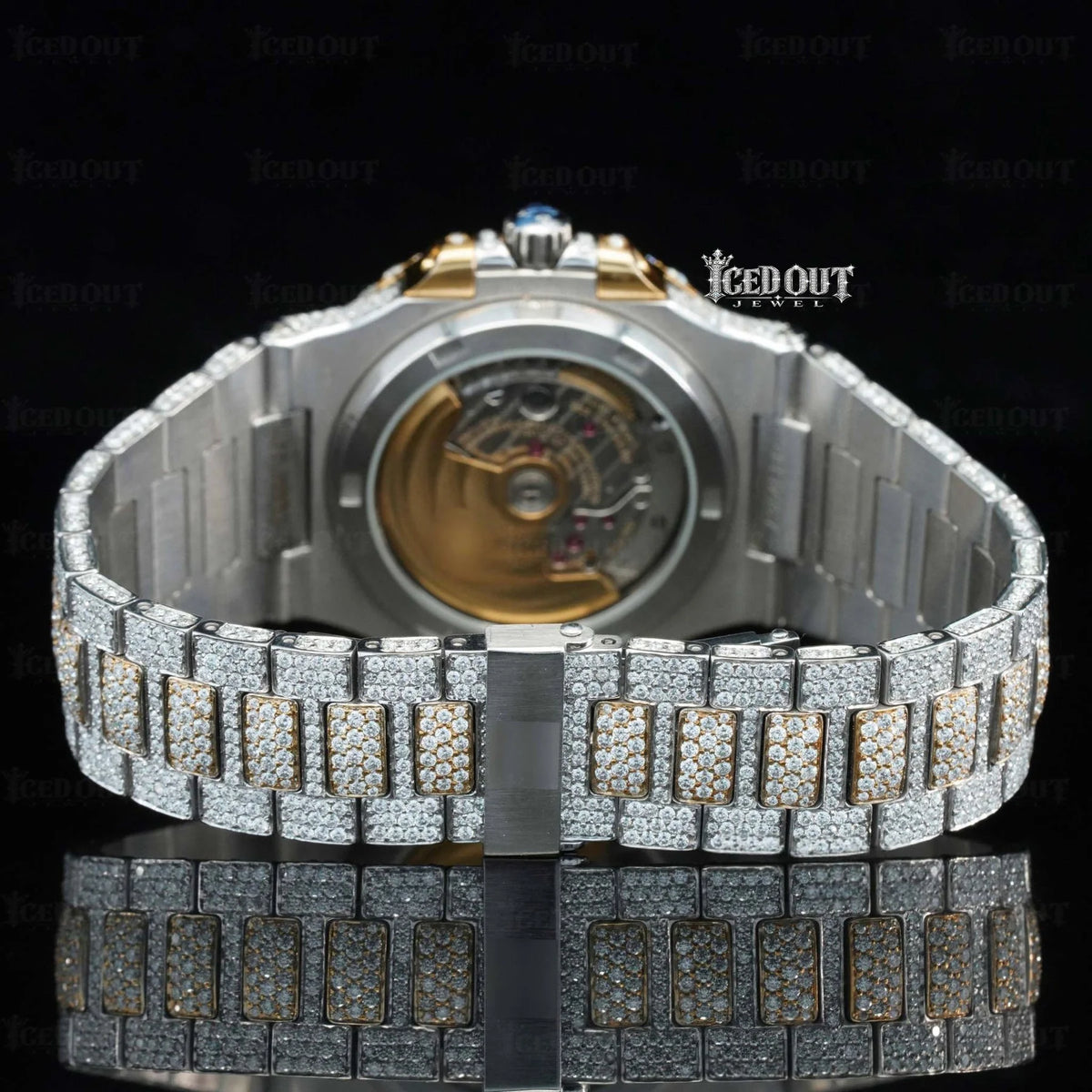 Stick Dial Patek Phillipe Icedout Moissanite Watch