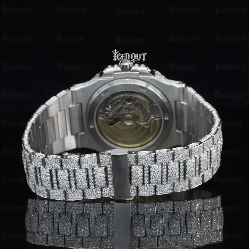 Moissanite Nautilus Patek Philippe Watch for Mens