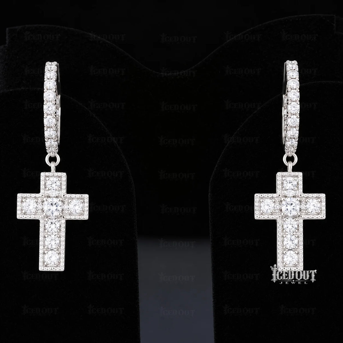 side view of best moissanite earrings