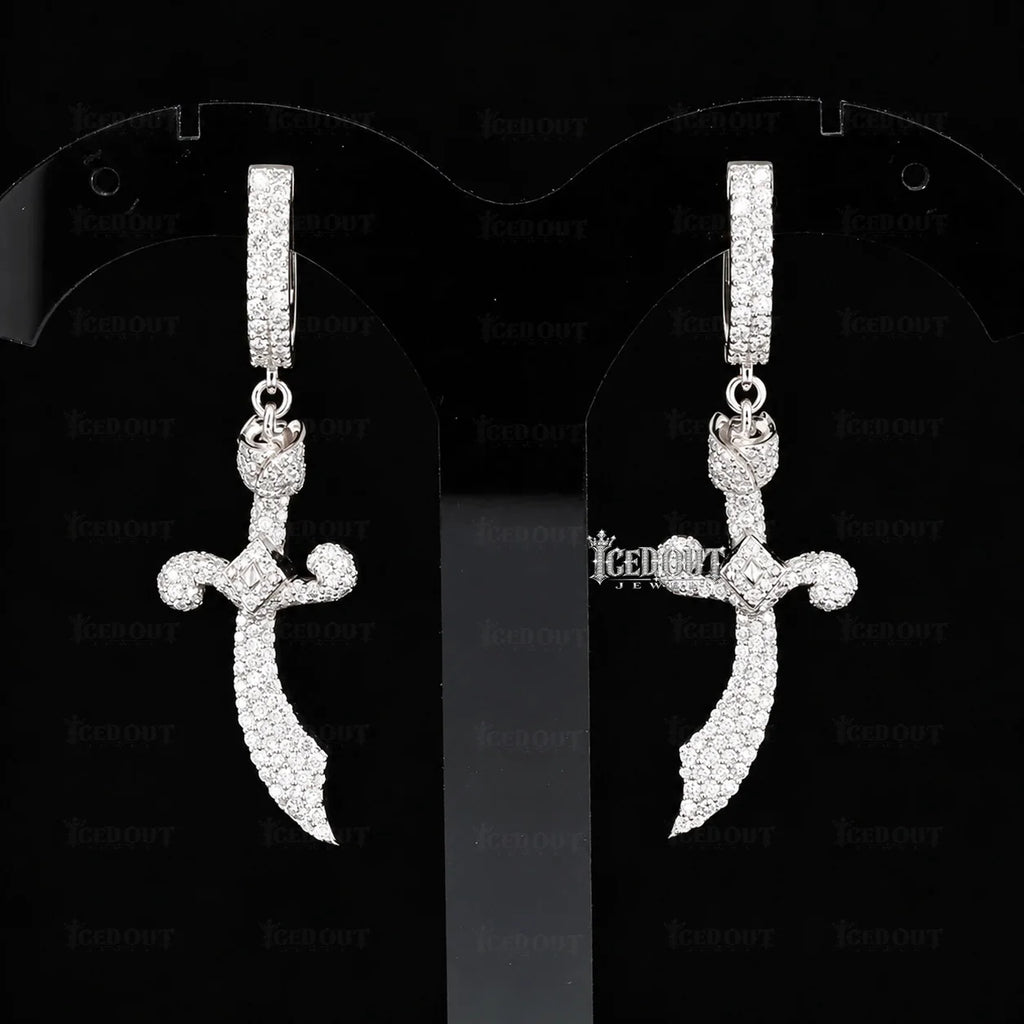 Front View of  moissanite earrings