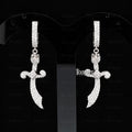 Front View of  moissanite earrings