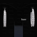 front view of moissanite earrings