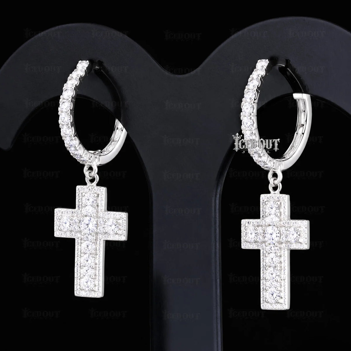side view of best moissanite earrings