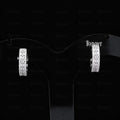 front view of moissanite earrings