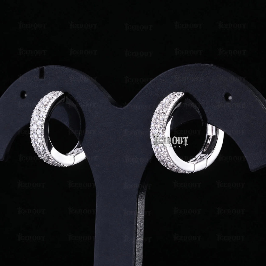 side view of moissanite earrings
