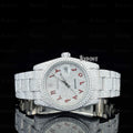 Icedout Moissanite Rolex Red Arabic Dial for Unisex