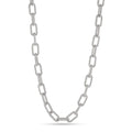 front view of 5 Mm Moissanite Cable Link Chain in 925 Silver