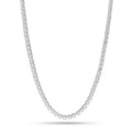 front view of moissanite tennis chain 925 silver​