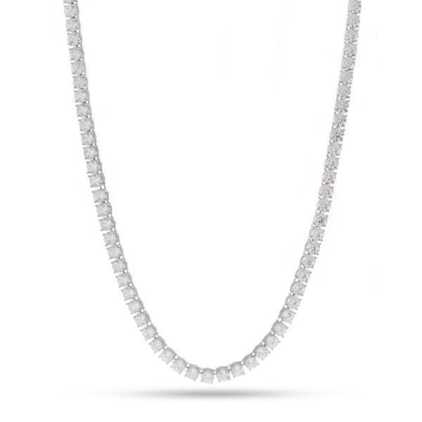 front view of moissanite tennis chain 925 silver​