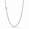 full view of moissanite tennis chain men's
