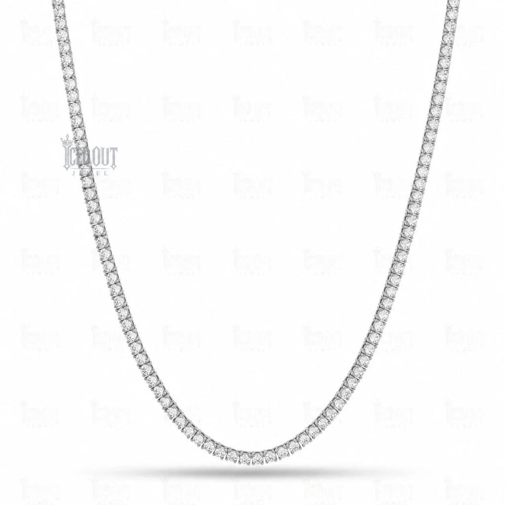 front view of tennis chain moissanite