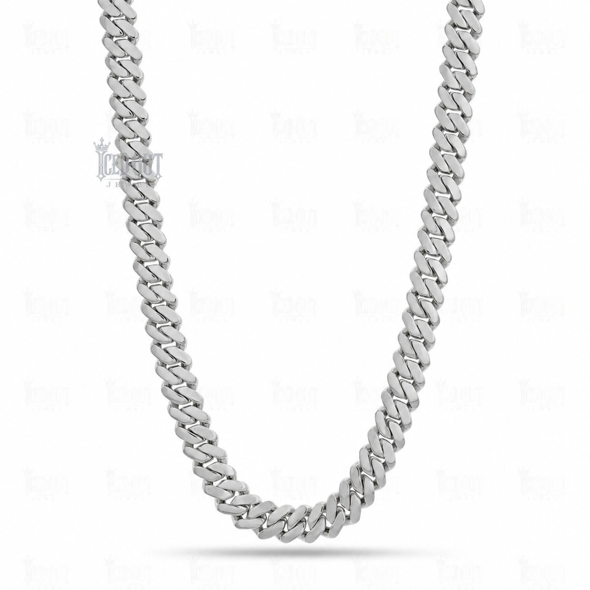 back view of mens cuban link chain