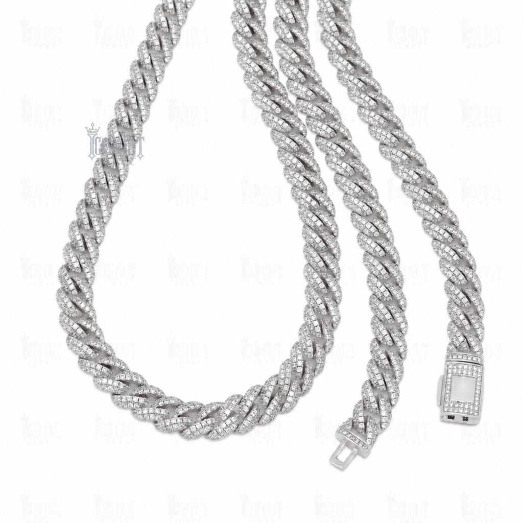 full view of cuban link moissanite chain​