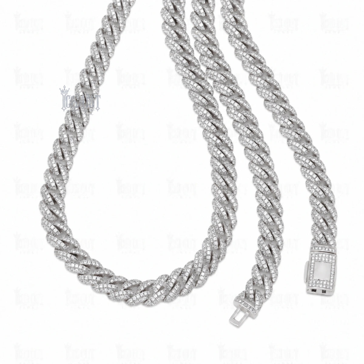 full view of cuban link moissanite chain​