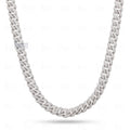 front view of moissanite cuban link chain