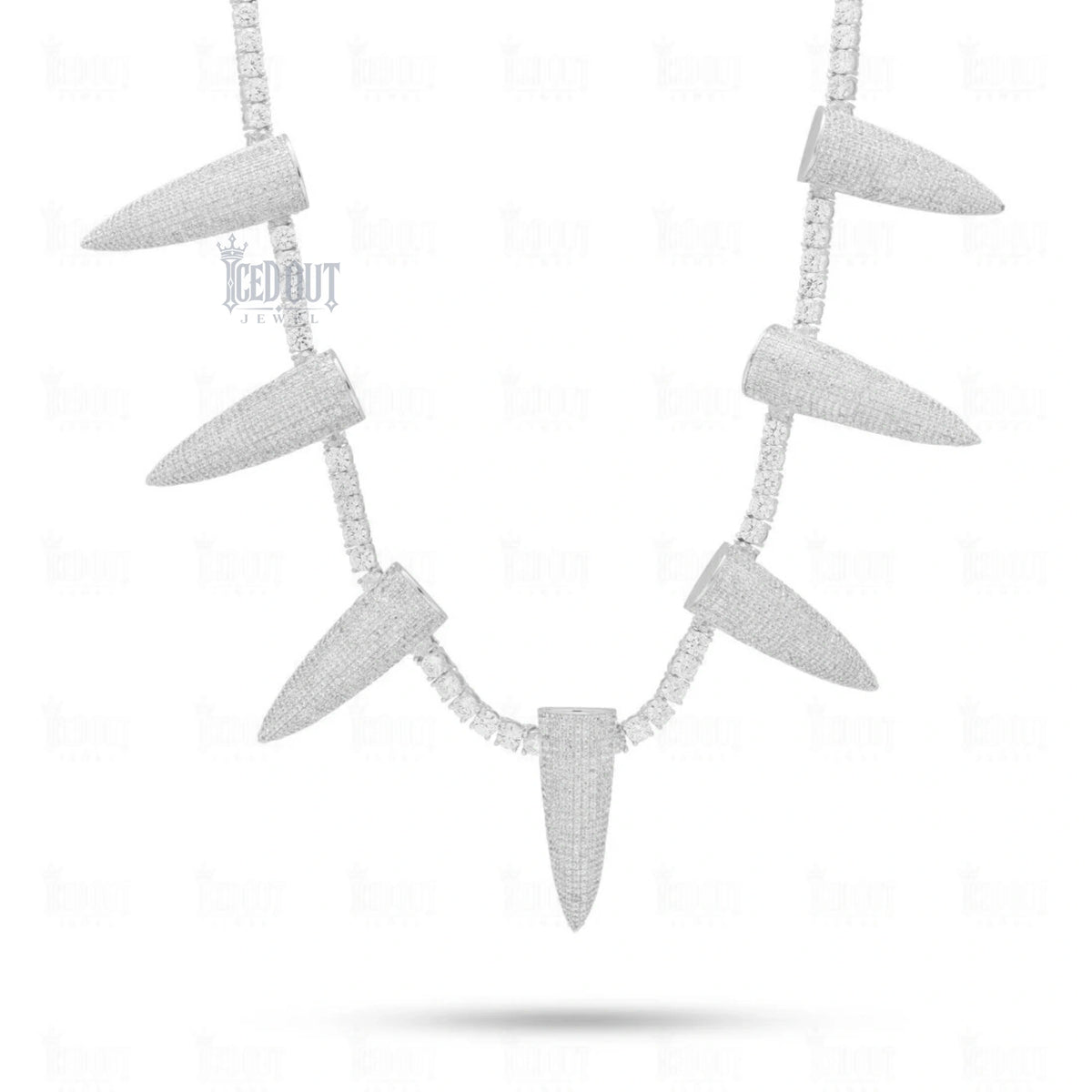 front view of wakanda tennis chain for men