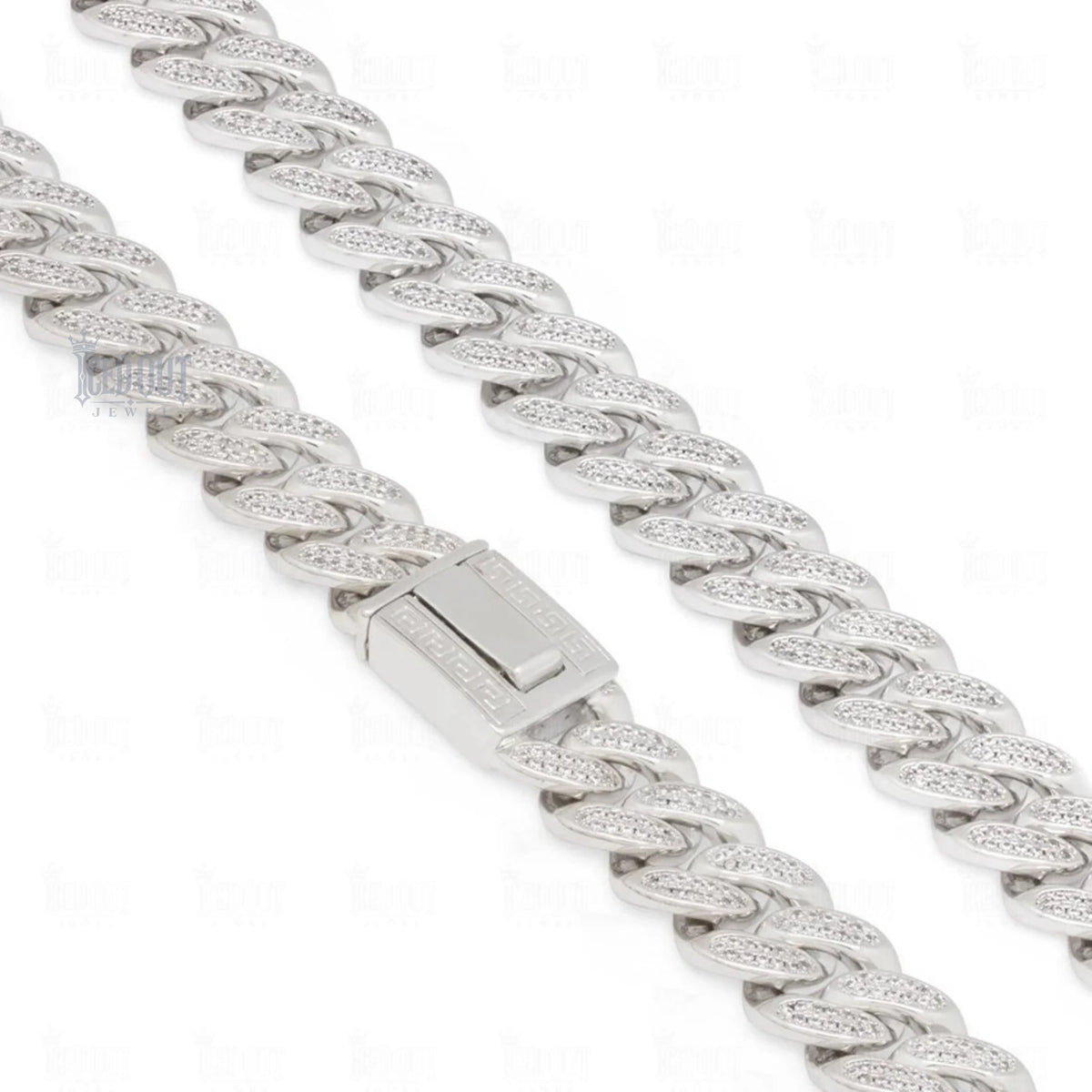 lock view of cuban link moissanite chain​