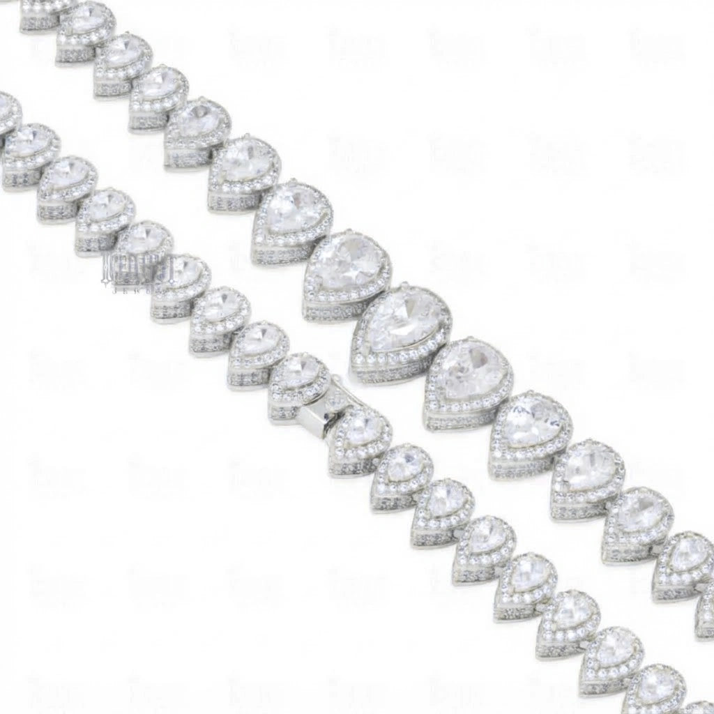 zoom view of iced out tennis chain​