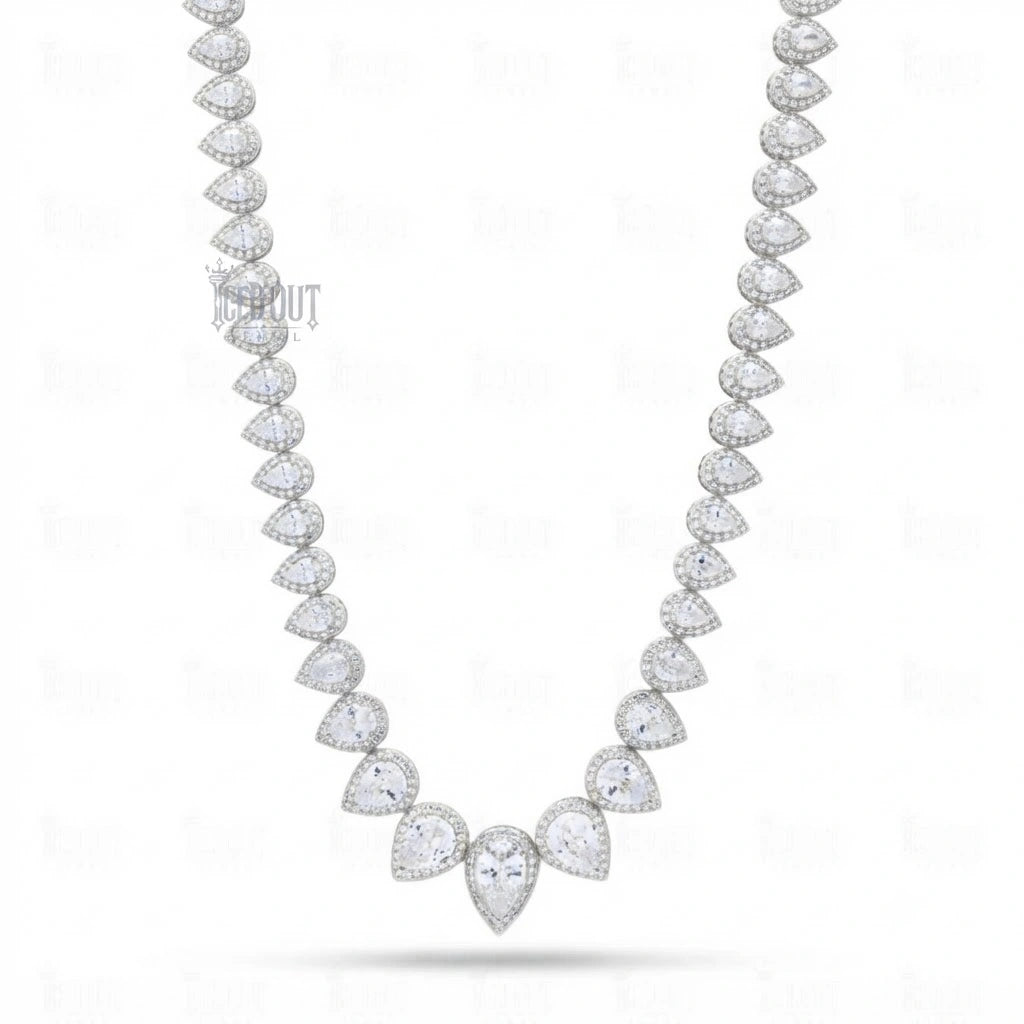 front view of sterling silver chains for women