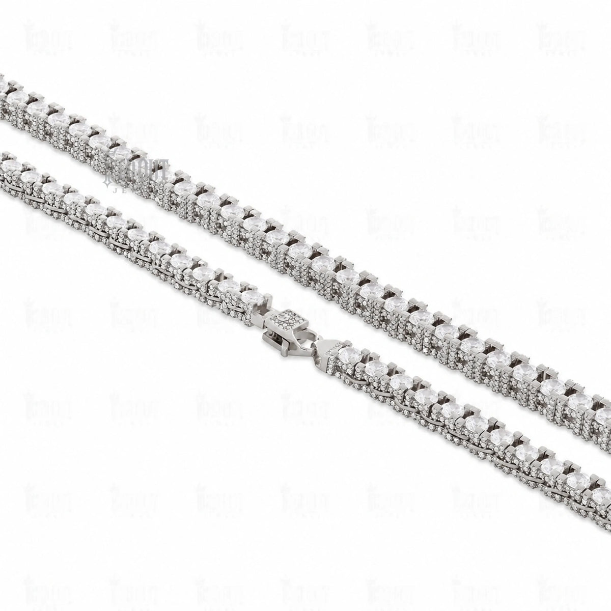 lock view of tennis chain for men