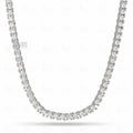 front view of moissanite tennis chain