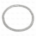 fulll view of sterling silver herringbone chain