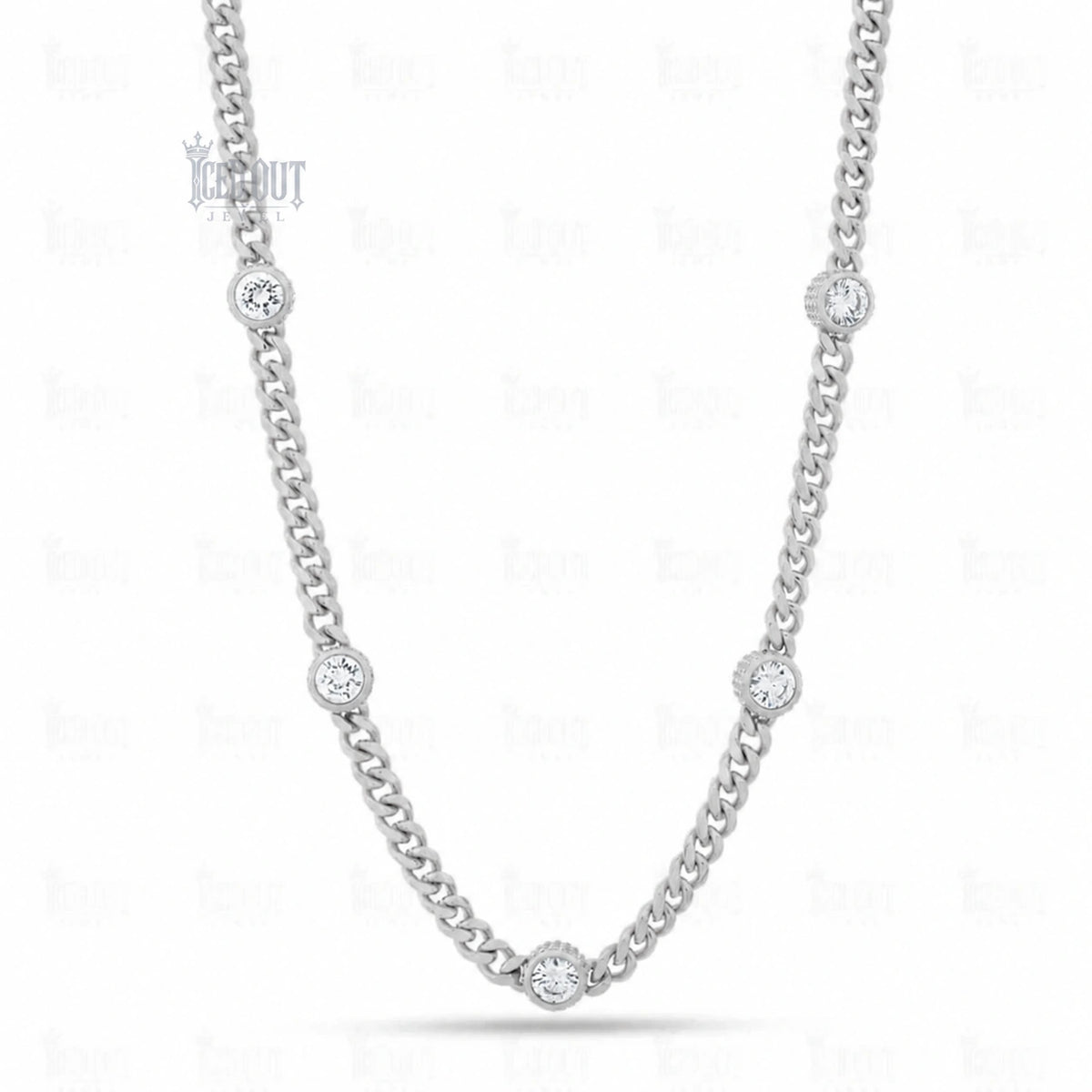 Moissanite Diamond By The Yard Chain in 925 Silver
