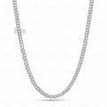 8 MM Moissanite Miami Cuban Link Chain in Silver