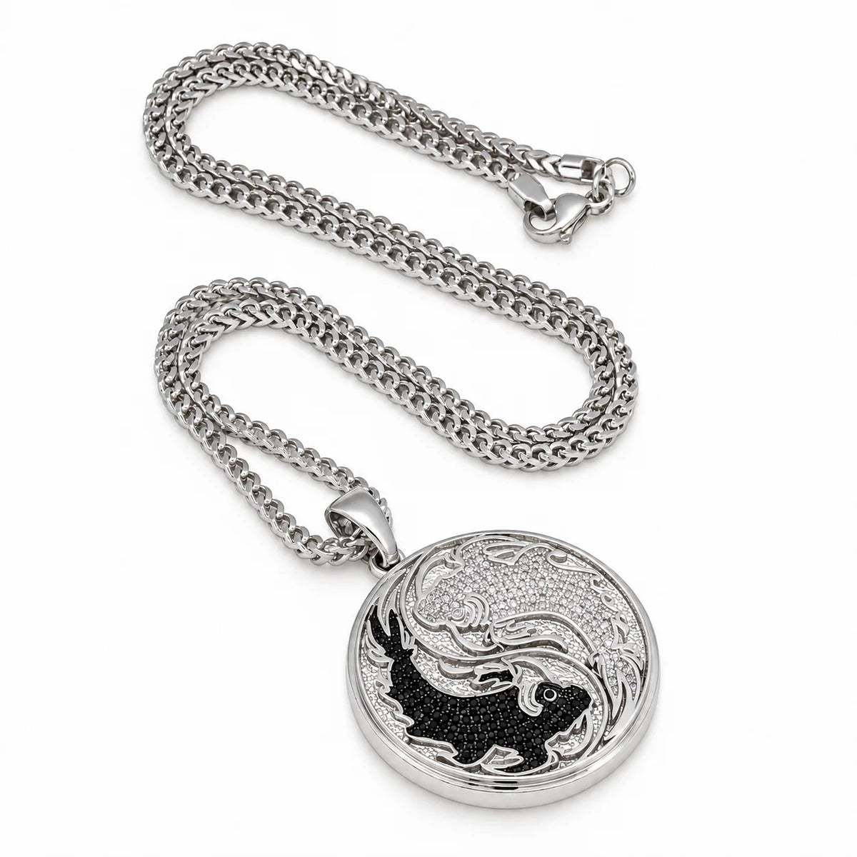 full view of medallion pendant necklace​

