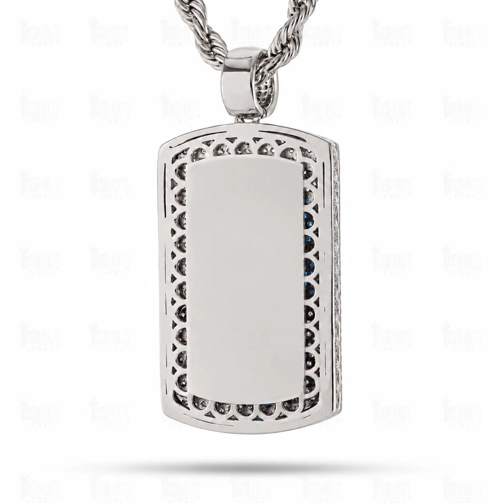 back view of moissanite necklace for women