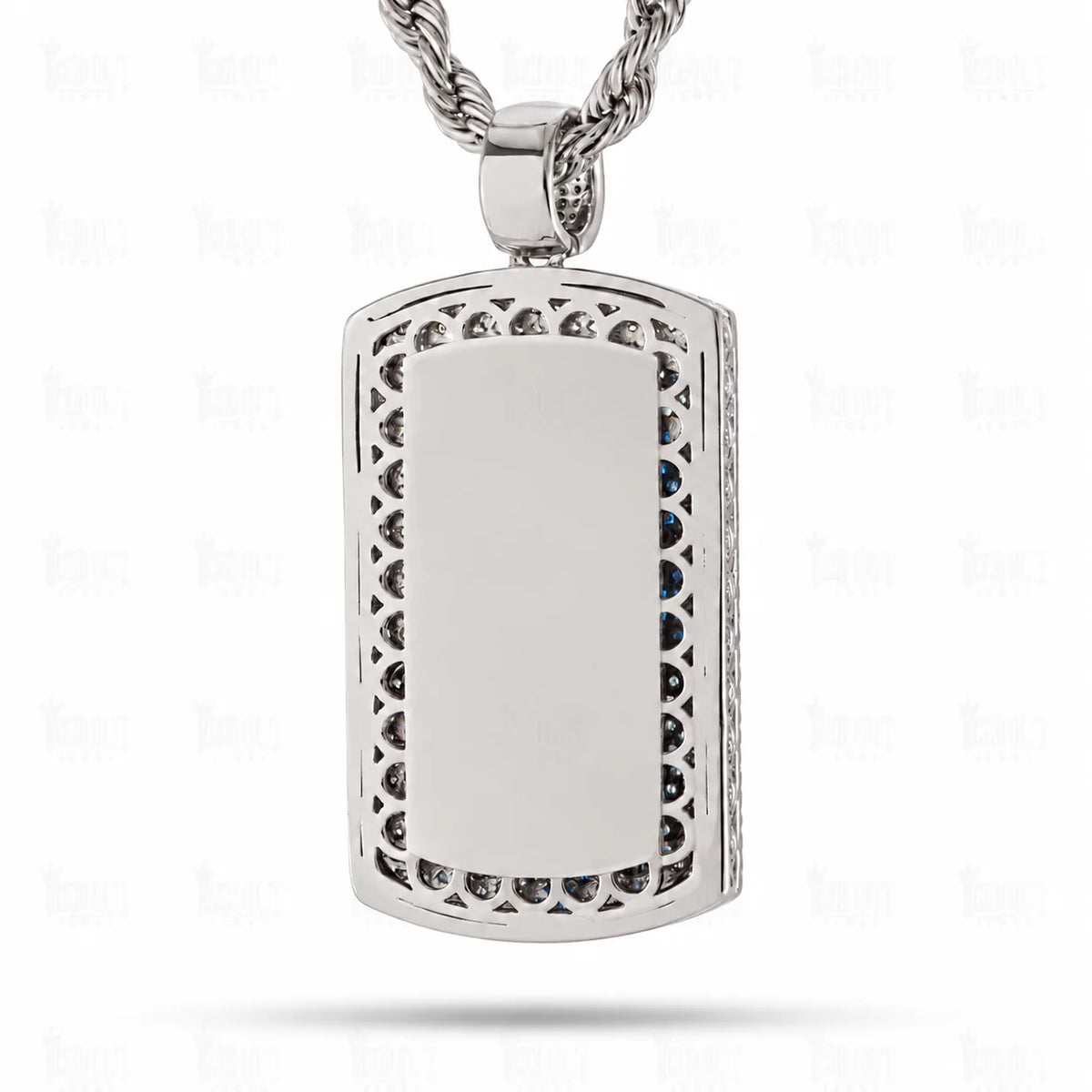 back view of moissanite necklace for women