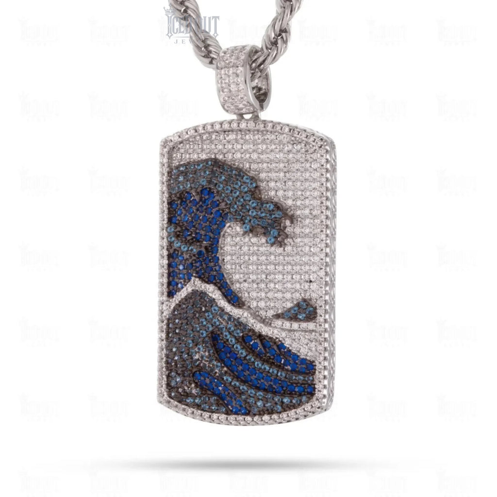 front view of moissanite necklace