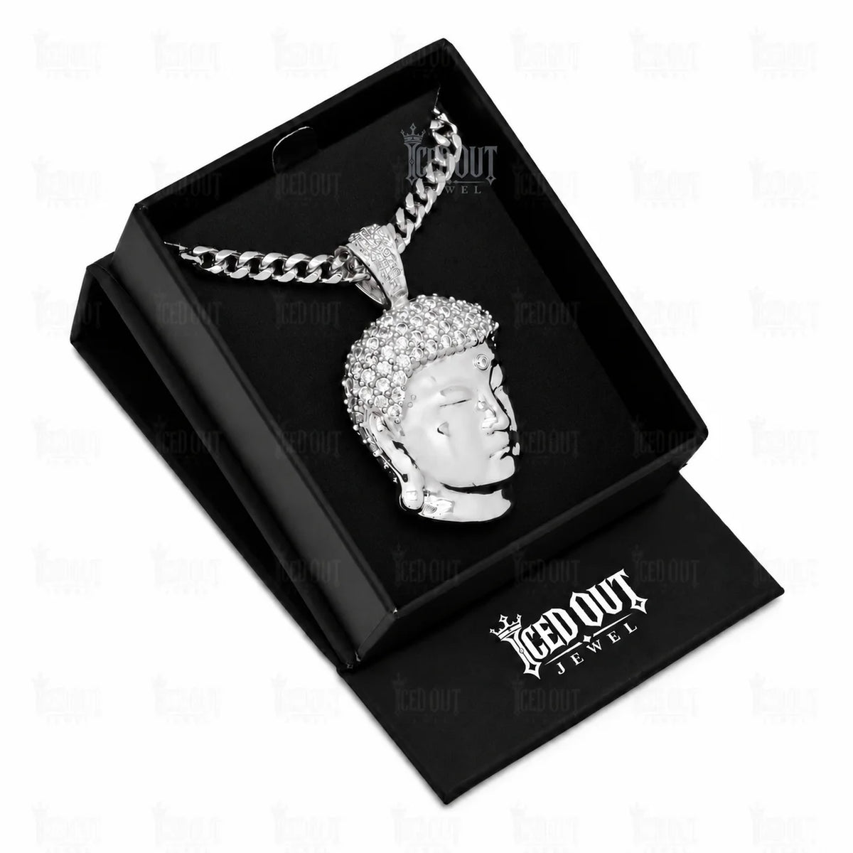 moissanite diamond necklace​ in box view