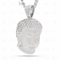 front view of moissanite necklace mens​

