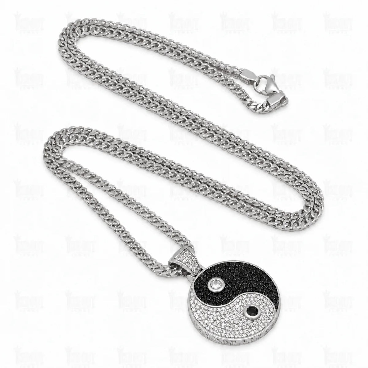 full view of women's medallion necklace
