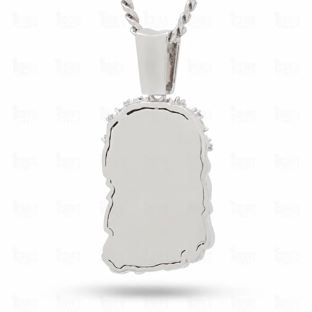 back view of jesus on a cross necklace