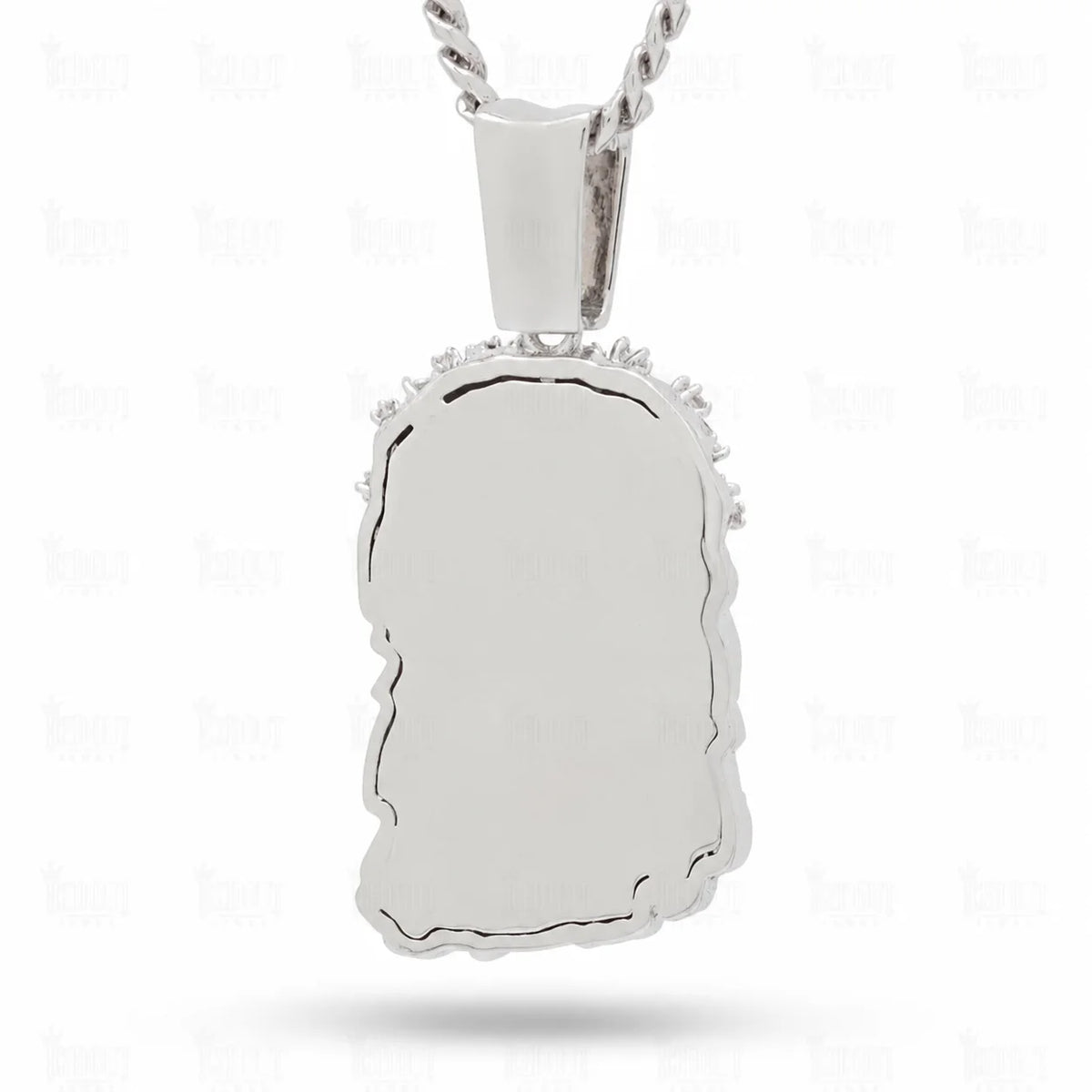 back view of jesus on a cross necklace