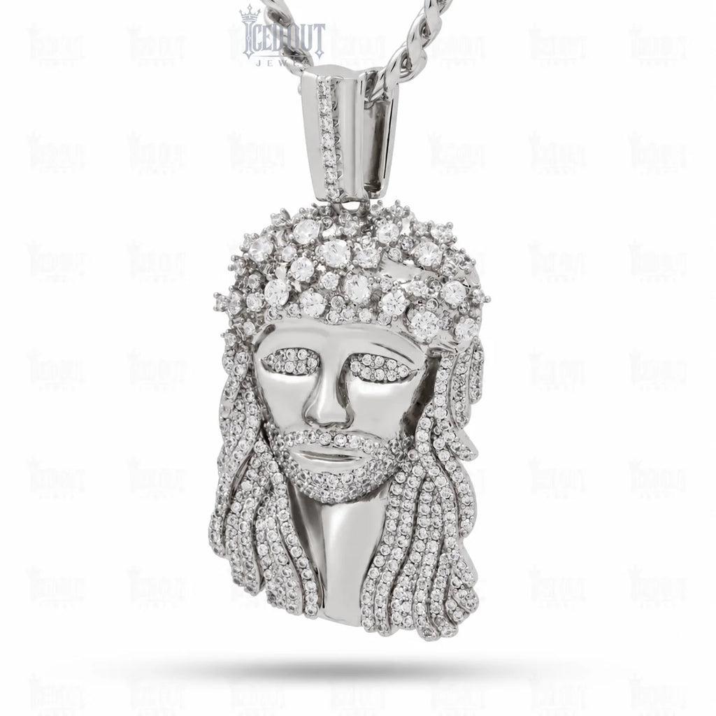 front view of jesus crucifix necklace