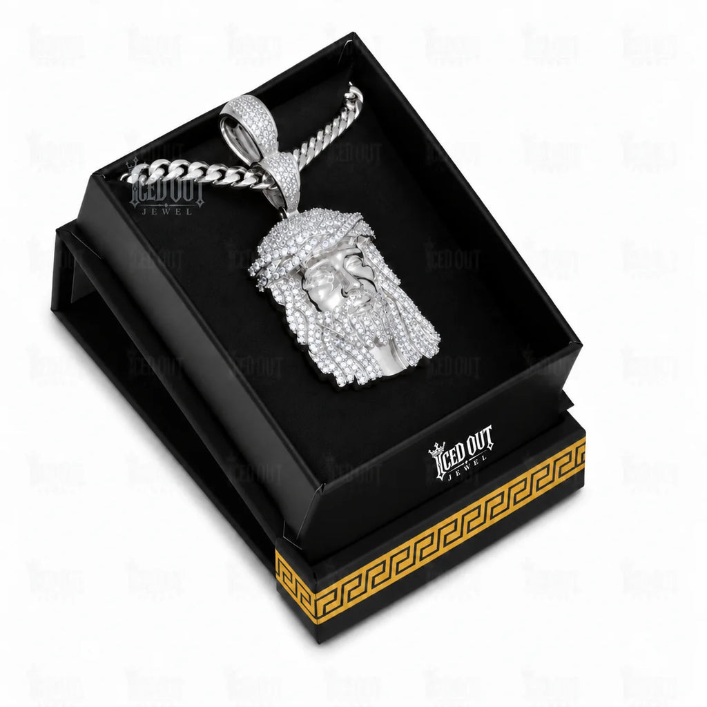 moissanite necklace for women in box view