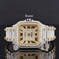 Roman Dial Bust Down Cartier Moissanite Watch
