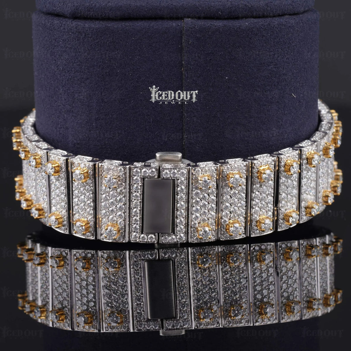 Roman Dial Bust Down Cartier Moissanite Watch