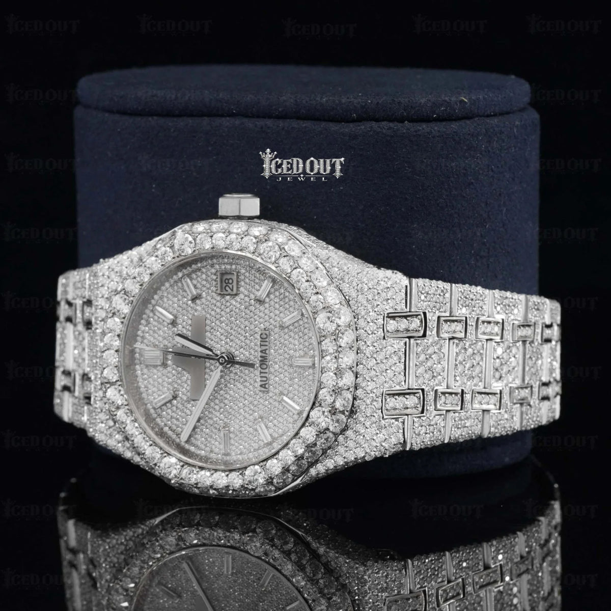 Audemars Piguet Iced out Baguette Moissanite Dial Timepiece