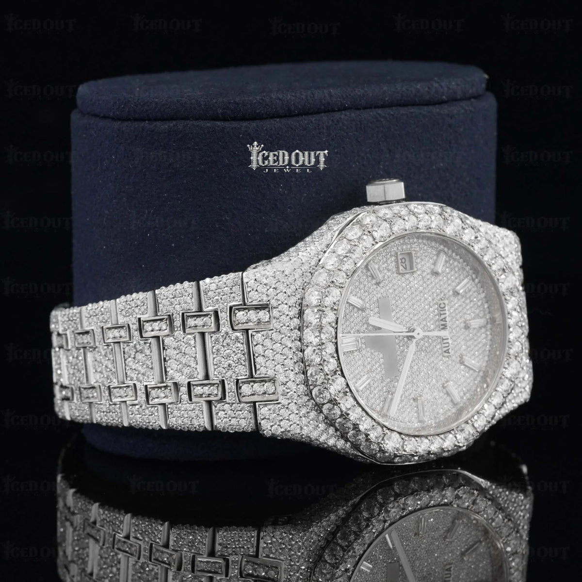Audemars Piguet Iced out Baguette Moissanite Dial Timepiece